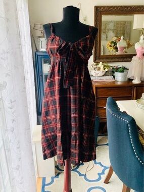 Vintage F21 Plaid midi dress